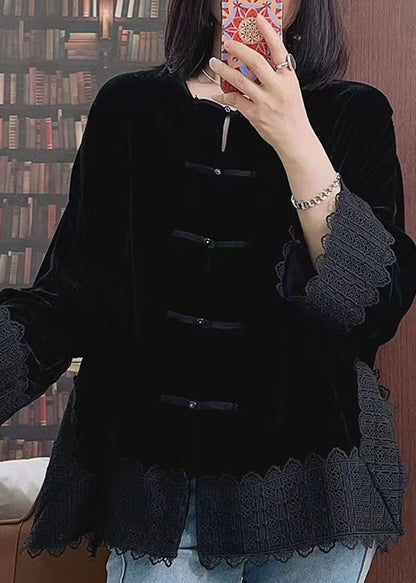 Luvik | O-Cou Floral Dentelle Patchwork Samettisilkki Takit