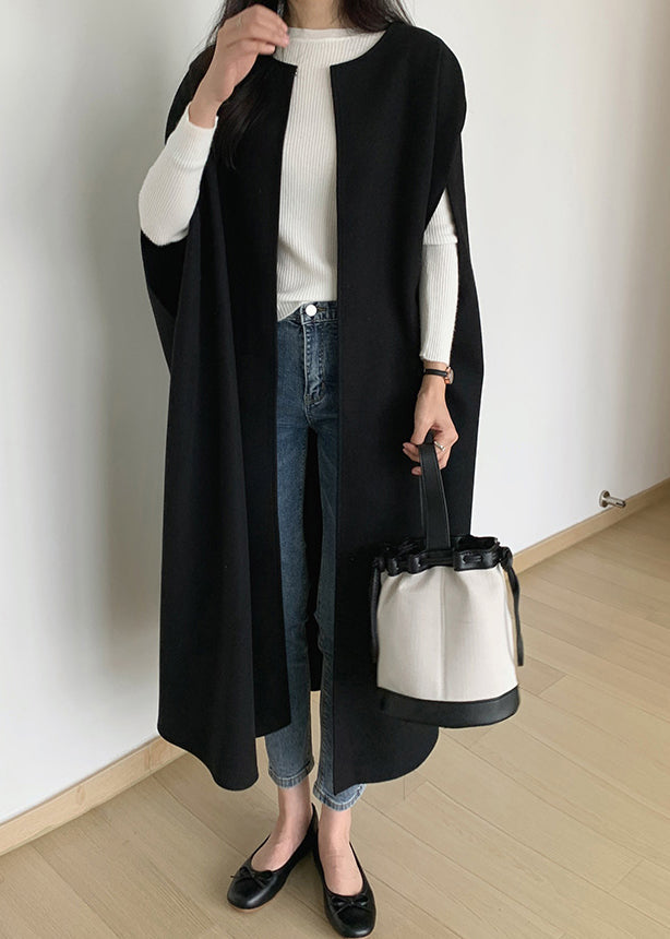 Luvik | Sorte oversized ullkåper uten ermer