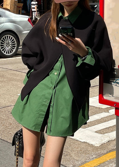 Luvik | Napillinen takki ja paita setti, kaksi osaa