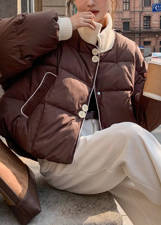 Luvik | Korkea kaulus Café Väärennetty kaksiosainen Ohut pehmustettu puuvilla Talvivaatteet lyhyet takit