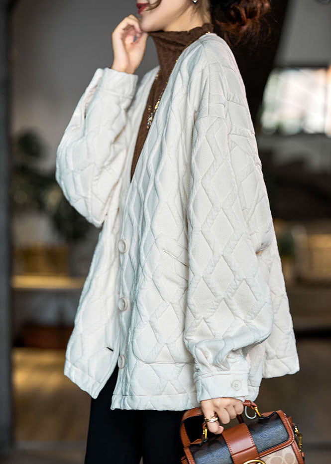 Luvik | Puuvillainen narutakki, jossa on taskut ja suklaan värinen V-pääntie