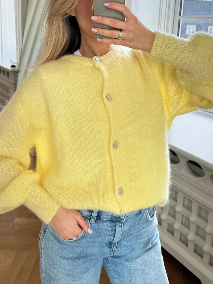 Luvik | Y2K Napitusknapp Strikket Fritidsmyk Cardigan Jakke