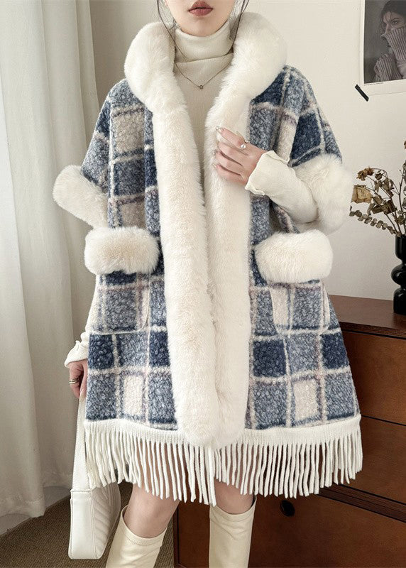 Luvik | Oranssi Karvakaulus Franges Lämmin Fleece Takki Puolihihat