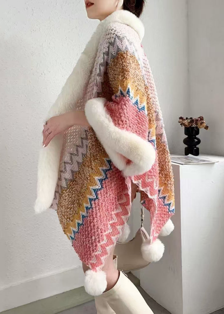 Luvik | Pinker Tekostoff Patchwork Fleecejakke Varm