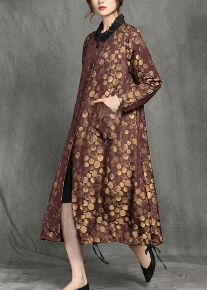 Luvik | Pitkä takki keltaisilla nappi-pisteillä Talvi