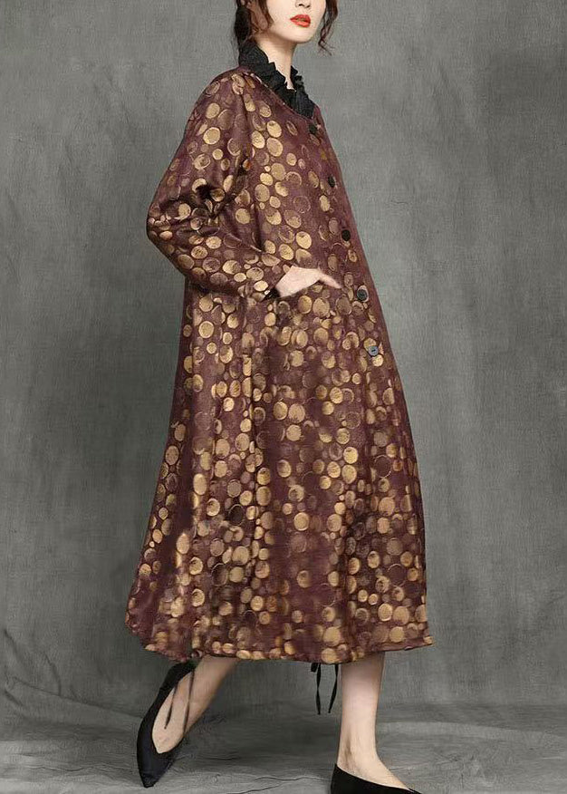 Luvik | Pitkä takki keltaisilla nappi-pisteillä Talvi