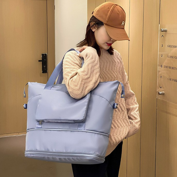 Kvinner Stor Reise Tote Bag | Lett Holdbar Weekendbag Luvikno
