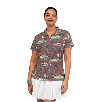 Luvik | Naisten Bordeaux Santa Golf Pelata Golf Polo Joulupaidat