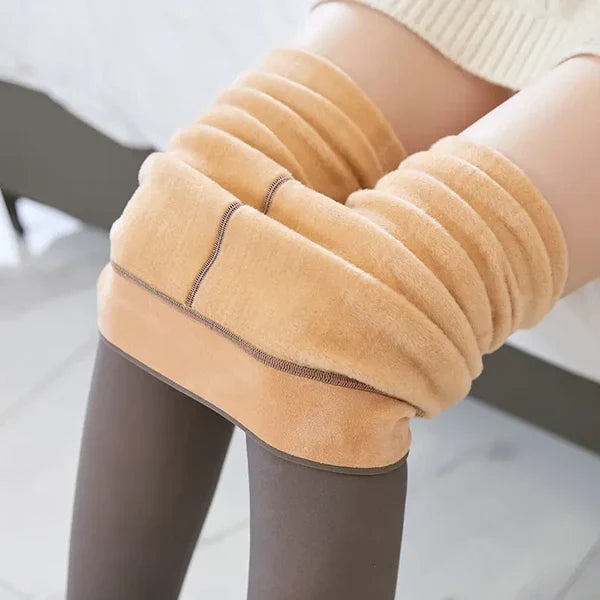 Luvikno | Kvinne Thermal Strømpebukser - Vinter Fleece Fôrede Tights for Varme