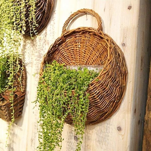 Vevd Hengepot Wicker Kurv | Luvikno