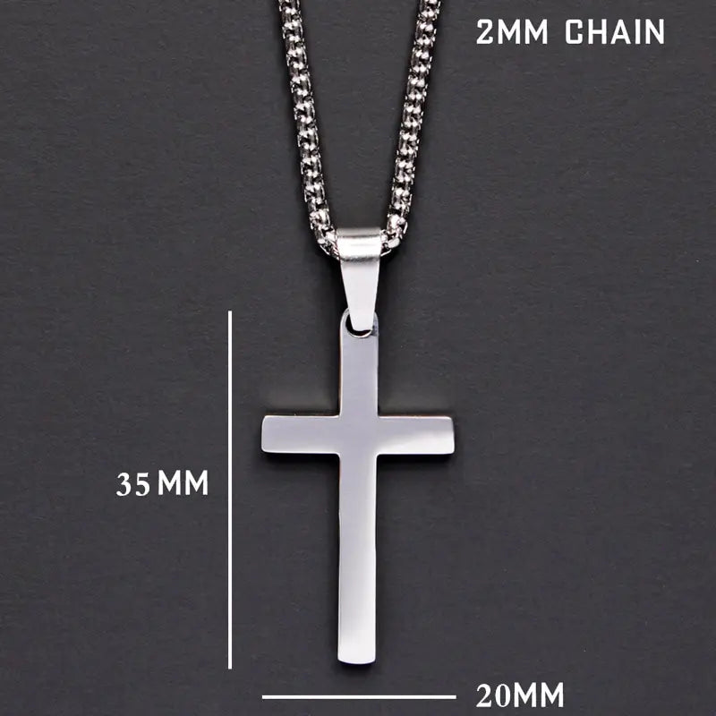 Classic Cross Men’s Necklace Luvikno