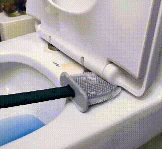 Luvikno | FlexiClean Toalettbørste – Bakteriefri Silikon Design for Enkel Rengjøring