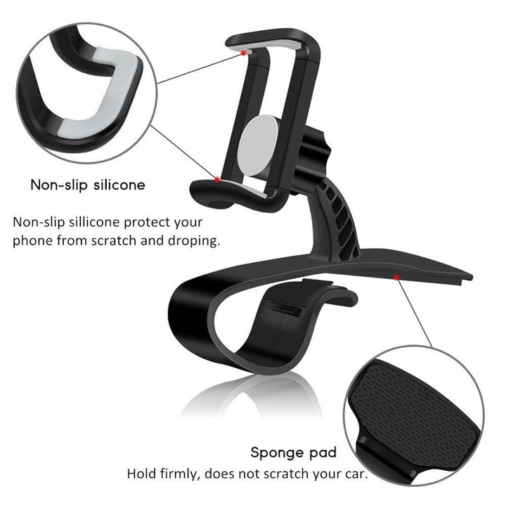 360° Rotérbar Bil Dashboard Telefonholder | Luvikno