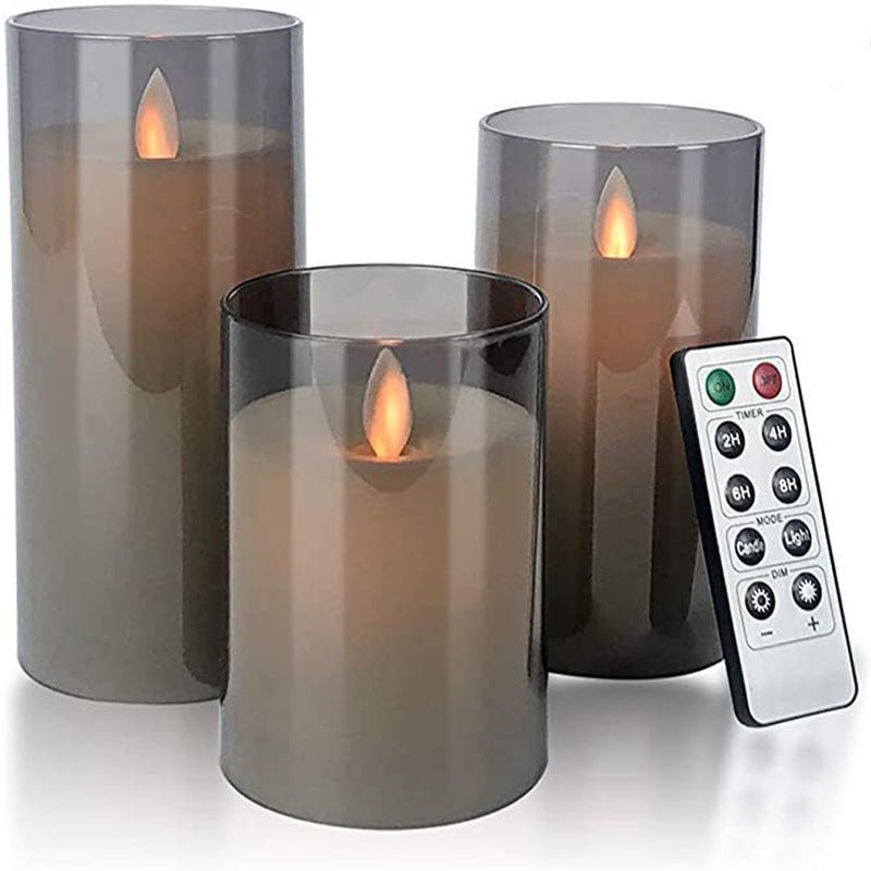 LED lys med fjernkontroll og timer i glassdesign | Luvikno