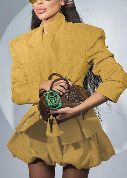 Luvik | Slim Fit Puuvillatakki ja Naisten Hameet 2-osaiset Setit