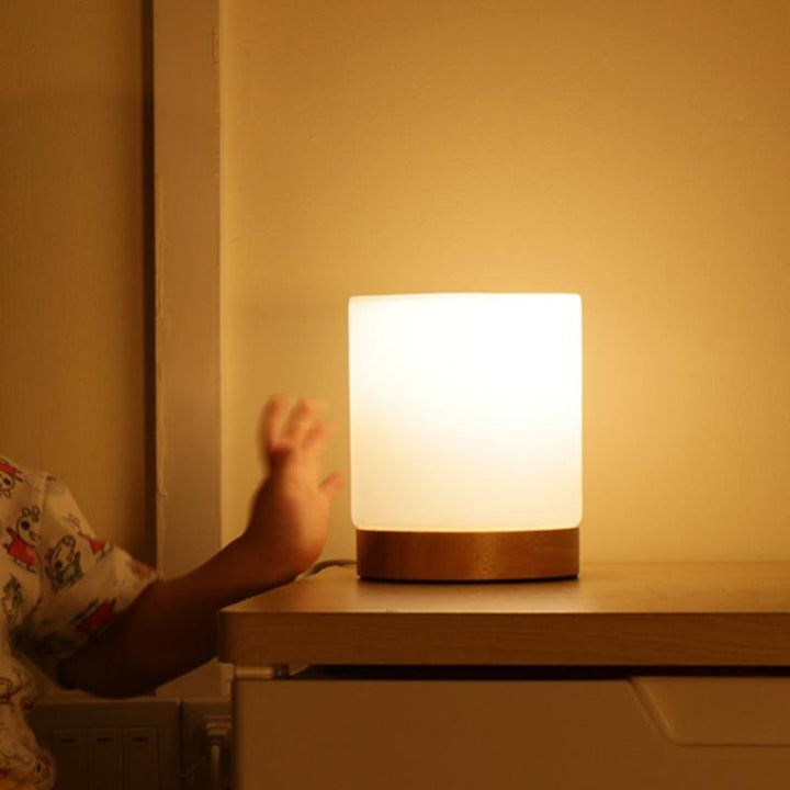 Luvikno | LumiGlow Raffinert Glass Bordlampe med Touch-LED
