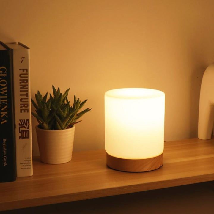 Luvikno | LumiGlow Raffinert Glass Bordlampe med Touch-LED