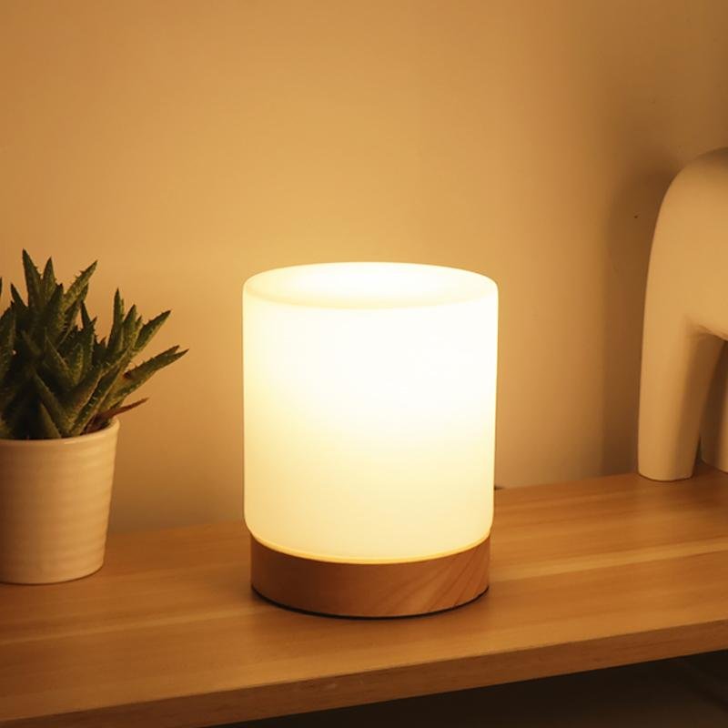 Luvikno | LumiGlow Raffinert Glass Bordlampe med Touch-LED