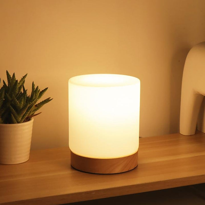 Luvikno | LumiGlow Raffinert Glass Bordlampe med Touch-LED