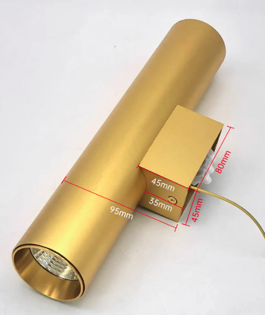 Luvikno | Enkel Aluminium Sylinderformet 2-Lykt Vegglampe