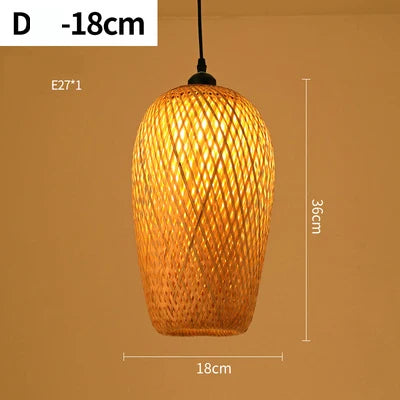 Håndlaget Rattan Pendelampe | Naturlig Belysning for Stue & Spisestue | Koselig Bohemsk Stil | Luvikno