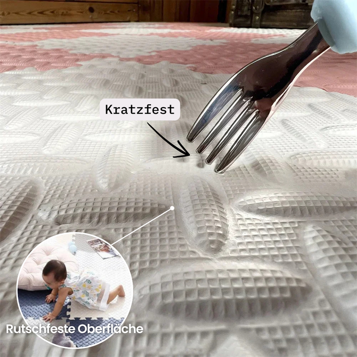 SpeelZacht Baby Lekematte – 12-delt myk krabematte for trygg lek og utforskning | Luvikno