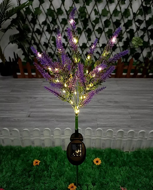 Solar LED Hage Blomster Lys - Dekorative Lavendel Utendørs Lys for Hage og Terrasse, vanntette, energieffektive | Luvikno