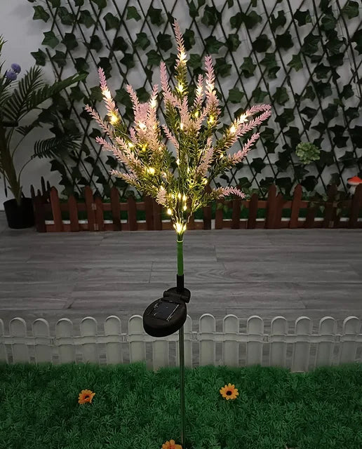 Solar LED Hage Blomster Lys - Dekorative Lavendel Utendørs Lys for Hage og Terrasse, vanntette, energieffektive | Luvikno