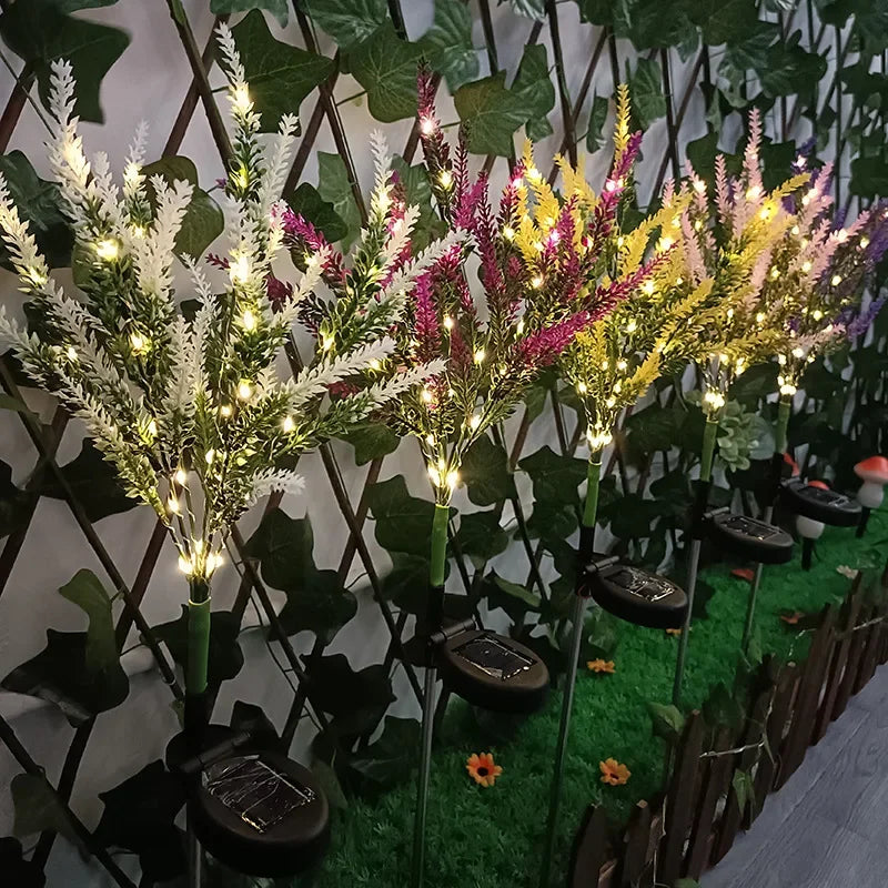Solar LED Hage Blomster Lys - Dekorative Lavendel Utendørs Lys for Hage og Terrasse, vanntette, energieffektive | Luvikno