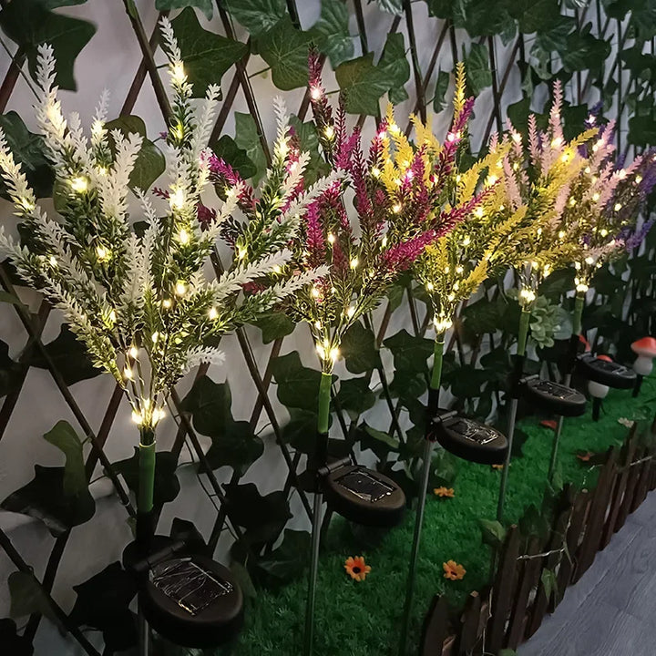 Solar LED Hage Blomster Lys - Dekorative Lavendel Utendørs Lys for Hage og Terrasse, vanntette, energieffektive | Luvikno