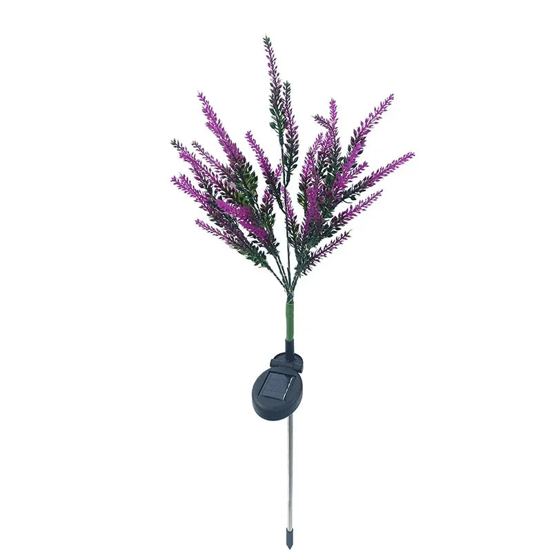 Solar LED Hage Blomster Lys - Dekorative Lavendel Utendørs Lys for Hage og Terrasse, vanntette, energieffektive | Luvikno