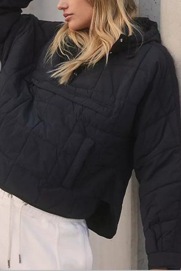 Luvik | Väri Huppari Pehmeä Painettu Tasku Pitkähihainen takki