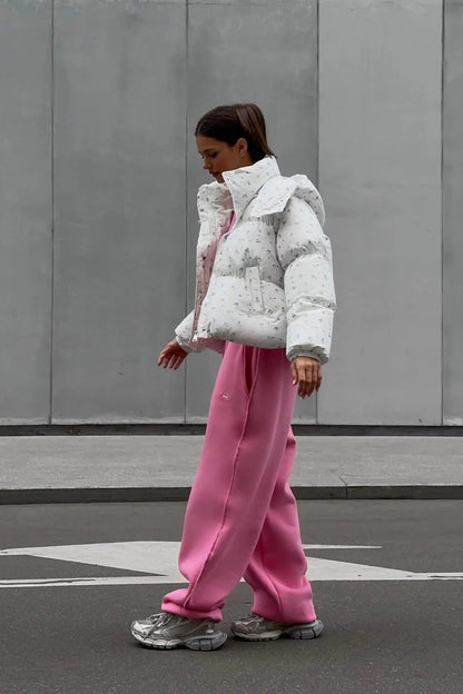 Luvik | Tulostettu Puffy Puffer Takki