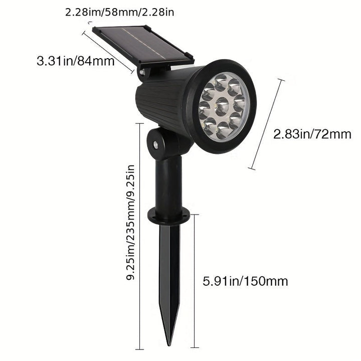 SolarLuxe Spotlight - Bærekraftig 9LED Hagebelysning | Luvikno