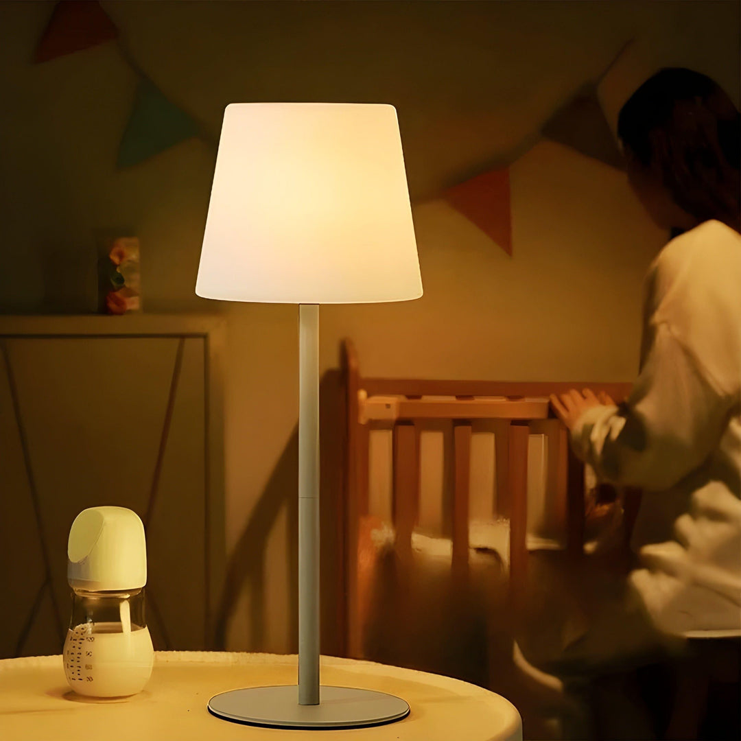Trådlampbar ladbart lampe med justerbar varm belysning Luvikno