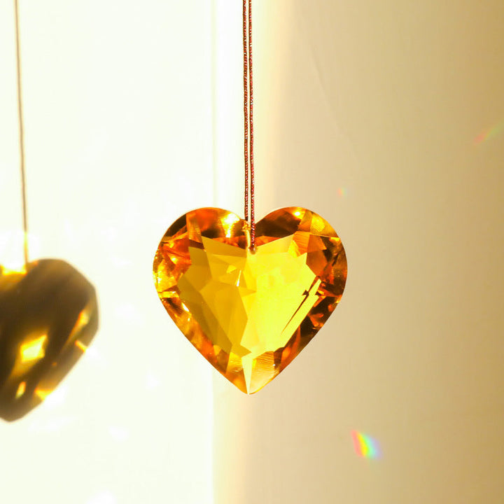 Hengende Hjerte Suncatcher Prisme Håndverk | Luvikno