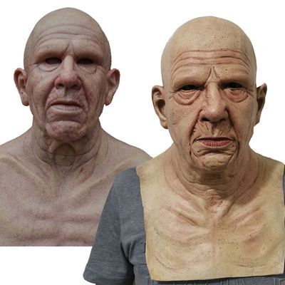 Kjip, gammel mann maske – Realistisk latex Halloween maske for voksne | Luvikno