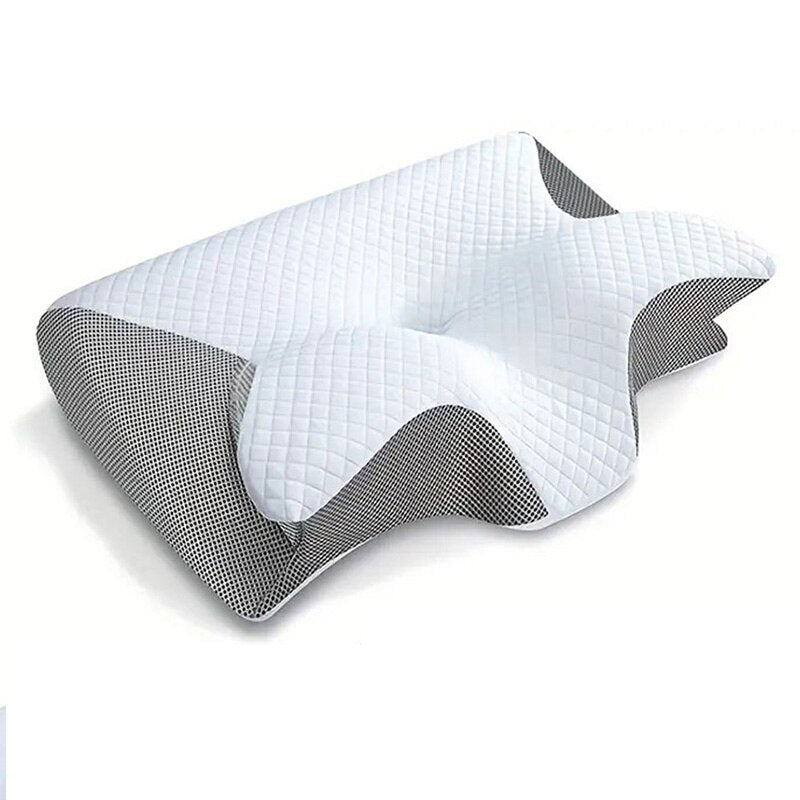 SleepEase Butterfly Minne Skumpute – Ergonomisk Støtte for Side- og Ryggsovere Luvikno