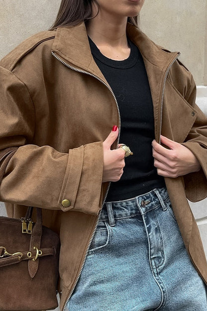 Luvik | Khaki Nappa Kaulustakki