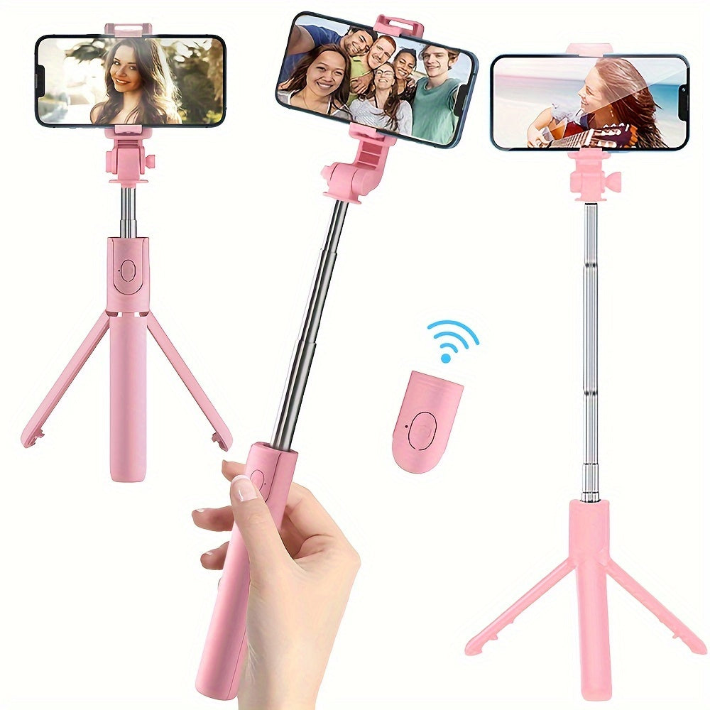 Luvikno | Fleksibel Selfie Stang med Trådløs Fjernkontroll og 360° Rotasjon – Kompakt Selfie Stang for iPhone og Reisende