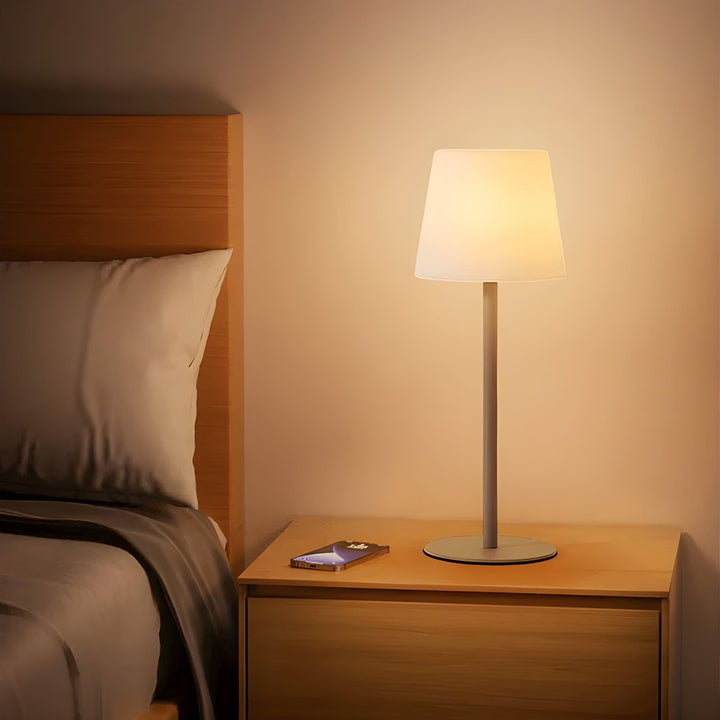 Trådlampbar ladbart lampe med justerbar varm belysning Luvikno