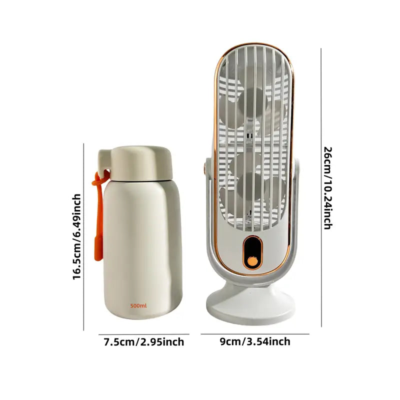 Bærbar mini luftkondisjonering med USB-lading – 5 hastigheter og 720° rotasjon | Luvikno