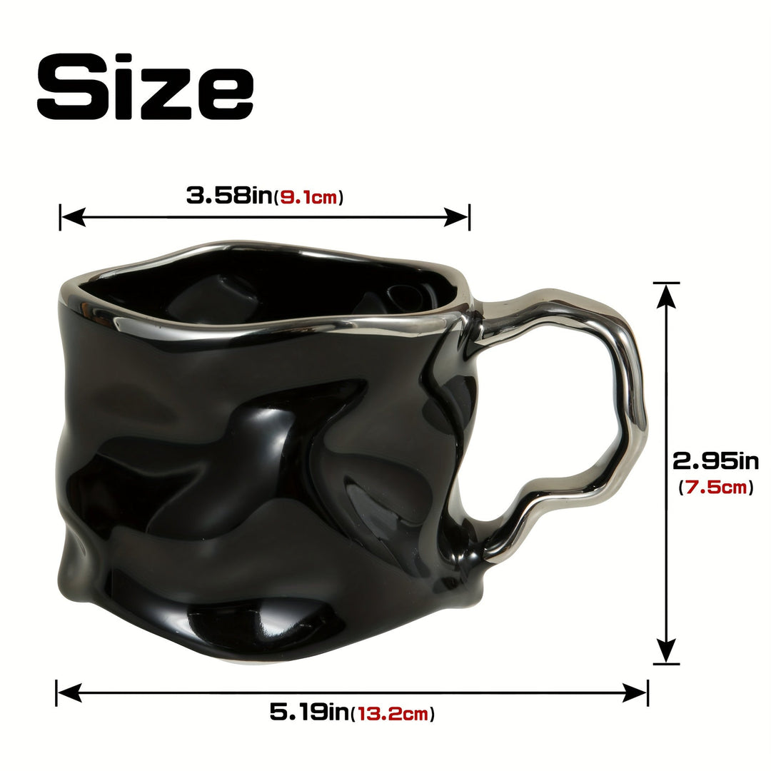 CreArt Mug – Håndlaget keramisk kaffekopp med unikt krøllet design | Luvikno
