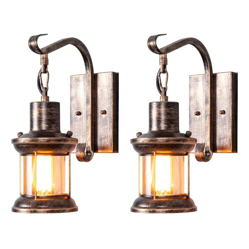 Vegglampe vintage metall industrivindu Luvikno