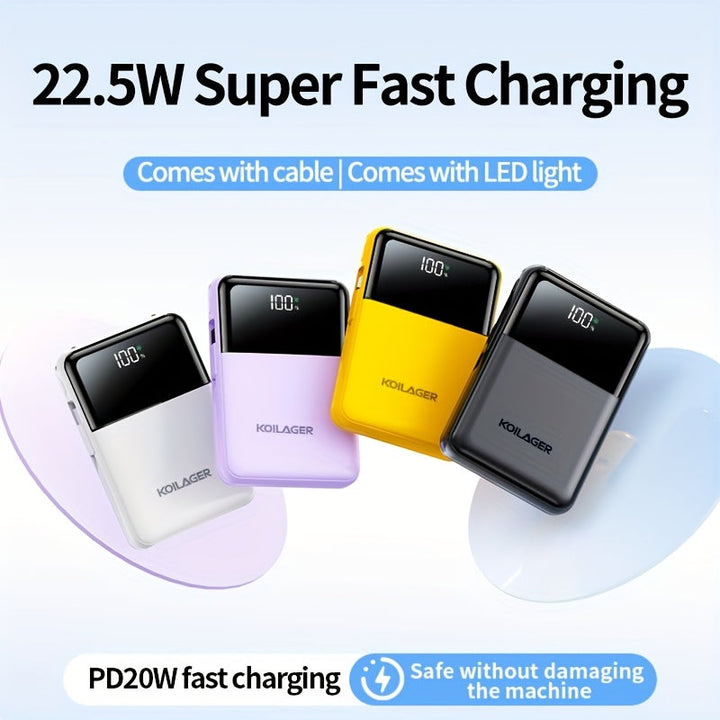 Powerbank 10000mAh Mini med Display | Luvikno