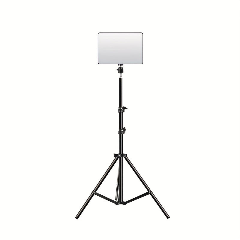 Luvikno | Justerbar LED-lampe stativ for fotografering og video – 1,1 m høyde, solid aluminiumsstativ med lampe