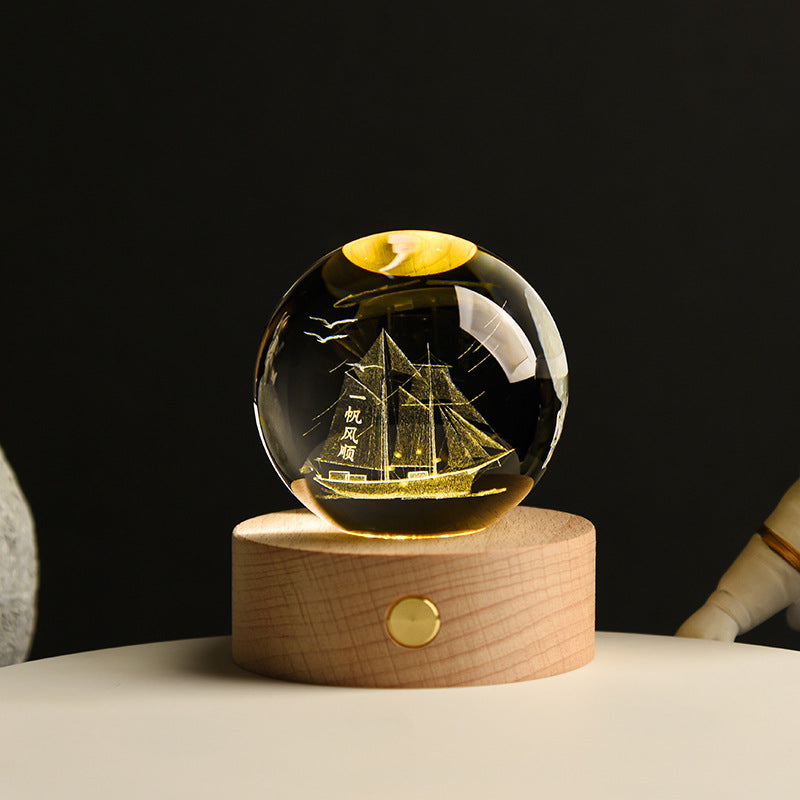 Galaxy Crystal Ball Lamp | Luvikno
