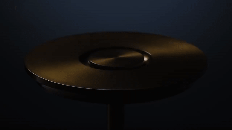 Luvikno | Trådløs oppladbar moderne aura bordlampe med berøringskontroller | Trådløs LED-lampe for moderne sidebord og kontorpulter | Minimalistisk bordlampe