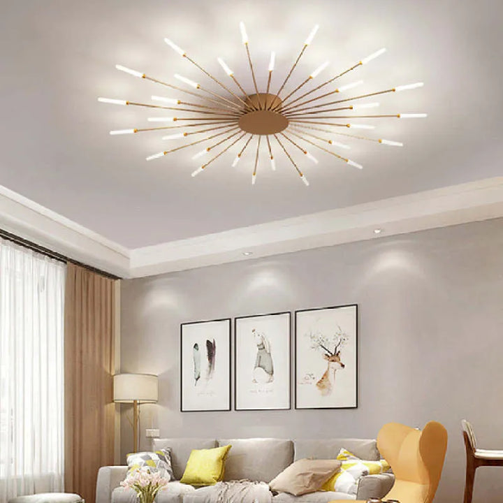 Taklampe moderne metall LED krystallampe Luvikno