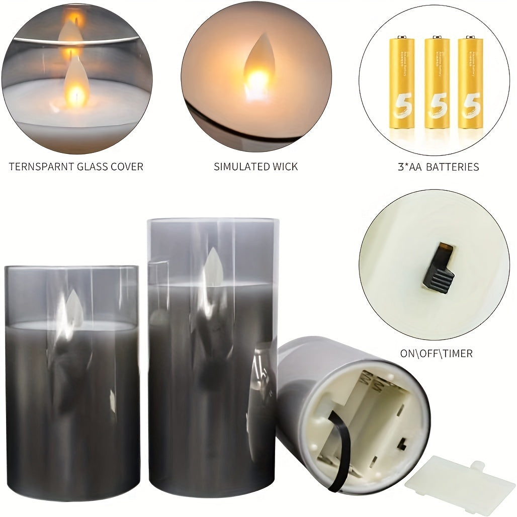 GlowCandle - Elegant LED Lysestake Sett med Fjernkontroll Luvikno